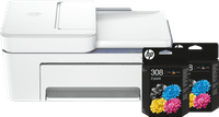 HP DeskJet 4322 All-in-One + 2 zwarte + 2 kleuren cartridges
