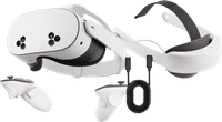 Meta Quest 3S 256GB Refurbished + BlueBuilt PC Link Cable + Elite Strap met batterij
