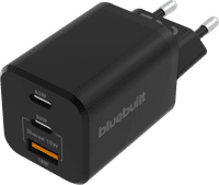 BlueBuilt Power Delivery + Quick Charge Oplader met 3 Usb Poorten 65W Zwart