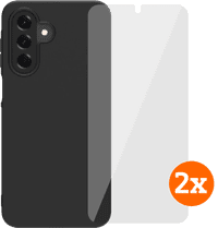 BlueBuilt Samsung Galaxy A17 4G/5G Back Cover Zwart + Screenprotector Glas Duo Pack