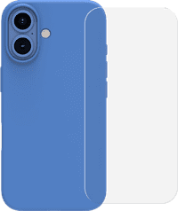 BlueBuilt Back Cover iPhone 16 Blauw + Screenprotector Glas