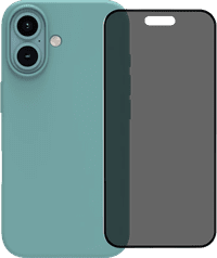 BlueBuilt Back Cover iPhone 16 Groen + Privacy Filter Screenprotector Glas