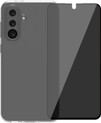 BlueBuilt Samsung Galaxy A36 Back Cover Transparant + Privacy Filter Screenprotector Glas