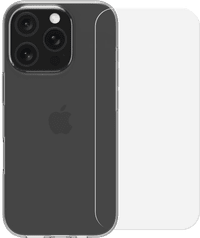 BlueBuilt Back Cover iPhone 16 Pro Transparant + Screenprotector Glas