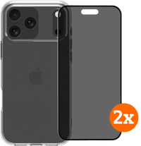 BlueBuilt Protective Cover iPhone 17 Pro Max Transparant + Privacy Protector Duo Pack