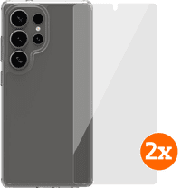 BlueBuilt Protective Cover Samsung Galaxy S25 Ultra Transparant + Screenprotector Duo Pack