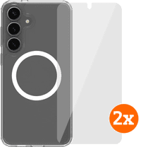 BlueBuilt Protective Cover Magneet Galaxy S25 Plus Transparant + Screenprotector Duo Pack