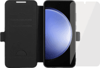 BlueBuilt Book Case Samsung Galaxy S24 FE Leer zwart + Screenprotector Glas