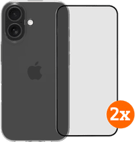 BlueBuilt Back Cover iPhone 17 Transparant + Screenprotector Glas Duo Pack