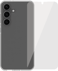 BlueBuilt Samsung Galaxy S25 Back Cover Transparant + Screenprotector Glas