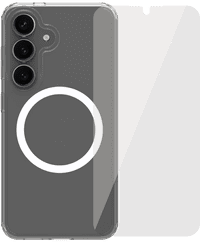 BlueBuilt Protective Back Cover Samsung Galaxy S25 Transparant + Screenprotector Glas