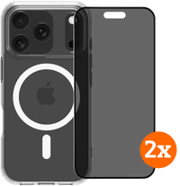 BlueBuilt Protective Back Cover MagSafe iPhone 17 Pro + Privacy Screenprotector Duo Pack