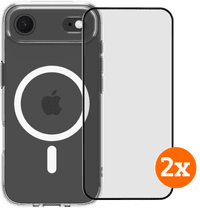 BlueBuilt Protective Back Cover MagSafe iPhone Air Transparant + Screenprotector Duo Pack