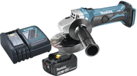 Makita DGA452Z + Makita Startset 18V LXT 3,0 Ah BL1830B/DC18RC