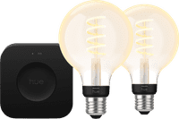 Philips Hue Filament White Ambiance Globe Duo pack + Bridge Pro