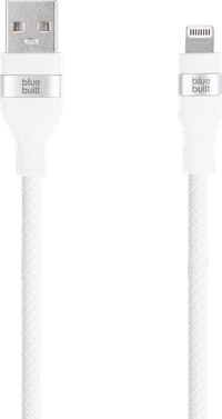 BlueBuilt Usb A naar Lightning Kabel 1,5m Nylon Wit