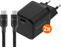 BlueBuilt 65W GaN Usb C Oplader Zwart + Usb C Kabel 240W 2m