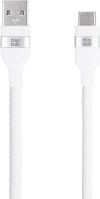 BlueBuilt Usb A naar Usb C Kabel 1,5m Nylon Wit