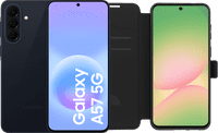 Samsung Galaxy A57 256GB Donkerblauw 5G + BlueBuilt Book Case Zwart
