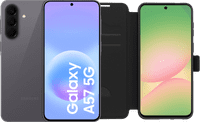 Samsung Galaxy A57 256GB Grijs 5G + BlueBuilt Book Case Zwart