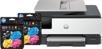 HP OfficeJet Pro 8122e + 2 zwarte + 2 kleuren cartridges