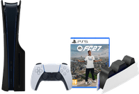 PlayStation 5 Slim Disc Edition + FC 27 + Covers Zwart + Oplaadstation
