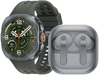Samsung Galaxy Watch Ultra 2 5G Titanium Zilver/Groen 47mm + Samsung Galaxy Buds4 Pro Wit