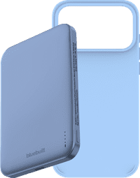 BlueBuilt MagSafe Hoesje iPhone 18 Pro Max Lichtblauw + Powerbank 5.000 mAh Blauw