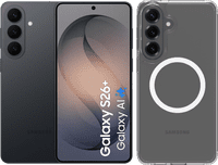 Samsung Galaxy S26 Plus 256GB Zwart 5G + BlueBuilt Back Cover met Magneet Transparant