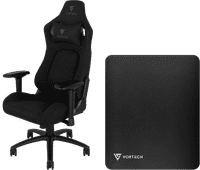 Vortech Pro Gaming Chair Black + Floor Mat