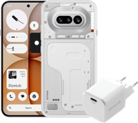 Nothing Phone (4a) 256GB White 5G + BlueBuilt Charger with USB-C Port 45W White