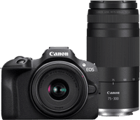 Canon EOS R100 Zwart + RF-S 18-45mm f/4.5-6.3 IS STM + RF 75-300mm f/4-5.6