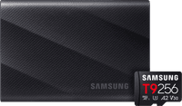 Samsung T9 Portable SSD 4TB Zwart + Samsung MicroSDXC T9 256GB 200MB/s