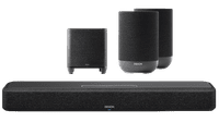Denon Home Soundbar 550 + Denon Home Subwoofer + Denon Home 200 Black (2x)