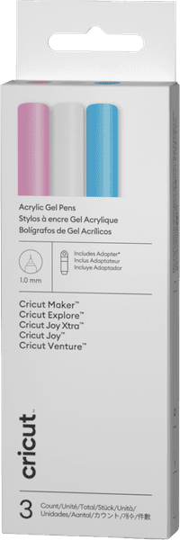 Cricut Acryl gelpennen 1,0 mm (set van 3) + adapter