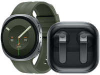 Samsung Galaxy Watch 9 Zilver/Groen 44mm + Samsung Galaxy Buds4 Zwart