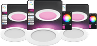 Philips Hue Inbouwspot Slim 3-Pack - White and Color - 170mm - Wit