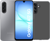 Samsung Galaxy A17 128GB Grijs 5G + BlueBuilt Back Cover Transparant