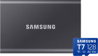 Samsung T7 Portable SSD 2TB Gray + Samsung MicroSDXC T7 128GB 170MB/s