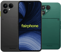 Fairphone 6+ 256GB Zwart 5G + Fairphone Back Cover Groen