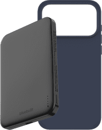 BlueBuilt MagSafe Hoesje iPhone 18 Pro Max Blauw + Powerbank 5.000 mAh Grijs