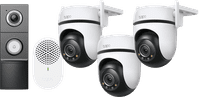 TP-Link Tapo C520WS 3-Pack + D235 Smart Battery & Wired Doorbell