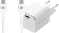 BlueBuilt Power Delivery Oplader 45W + Usb C Kabel 3m Nylon Wit