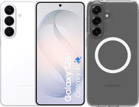 Samsung Galaxy S26 Plus 512GB Wit 5G + BlueBuilt Back Cover met Magneet Transparant