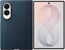 Samsung Galaxy Z Fold 8 Carbon Back Cover met Magneet Blauw Samsung Galaxy Z Fold 8 hoesje