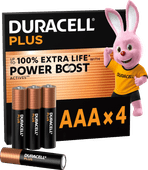 Duracell Plus AAA batterijen 4 stuks Miniset accessoires
