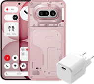 Nothing Phone (4a) 256GB Roze 5G + BlueBuilt Oplader met Usb C Poort 45W Wit Smartphone met NFC