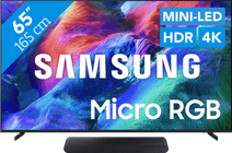 Samsung Micro RGB 65" R85H (2026) + Samsung HW-S60D Zwart (2024) Grote Samsung tv