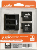 Jupio Kit: Battery GoPro HERO8/7/6/5 & HERO (2018) accu (2x) Accu voor Gopro camera