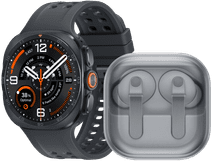 Samsung Galaxy Watch Ultra 2 5G Titanium Zwart 47mm + Samsung Galaxy Buds4 Pro Wit Horloge met bloeddrukmeter